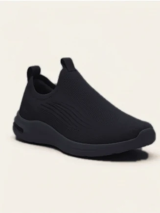Slooper Luxe in Midnight Leather, three-quarter view